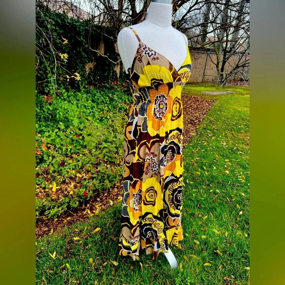 SPEED CONTROL - YELLOW & BROWN SPRING SUN DRESS ๐ - Picture 4 of 8